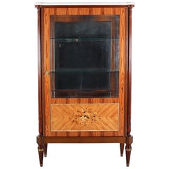 Vintage French Marquetry Vitrine Ff-1493B