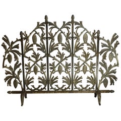 Iron Pinecone Fireplace Screen