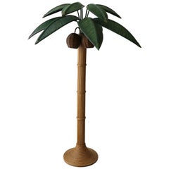 Vintage Wicker Rattan Palm Tree Floor Lamp:: style de Mario Lopez Torres