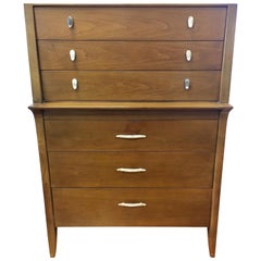 Drexel Profile John Van Koert Midcentury Tall Dresser Chest Drawers Wardrobe