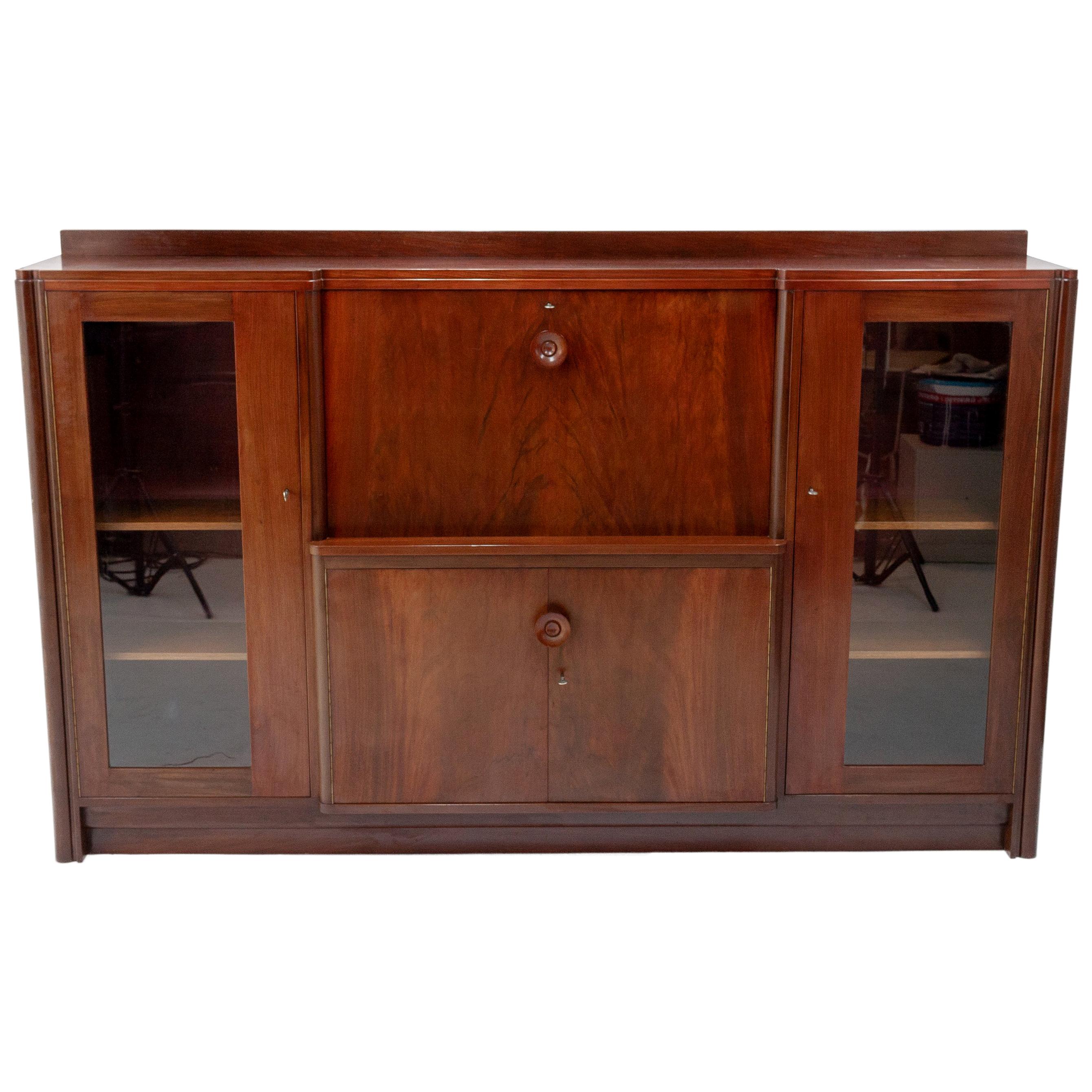 Amsterdam School Art Deco Buffet Cabinet, 1920s