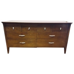 Drexel John Van Koert Profile Midcentury Dresser Chest of Drawers Eight Drawers