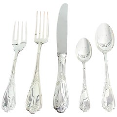 Sterling Silver Flatware Service for Twelve by Michael C. Fina, Italy, 2001