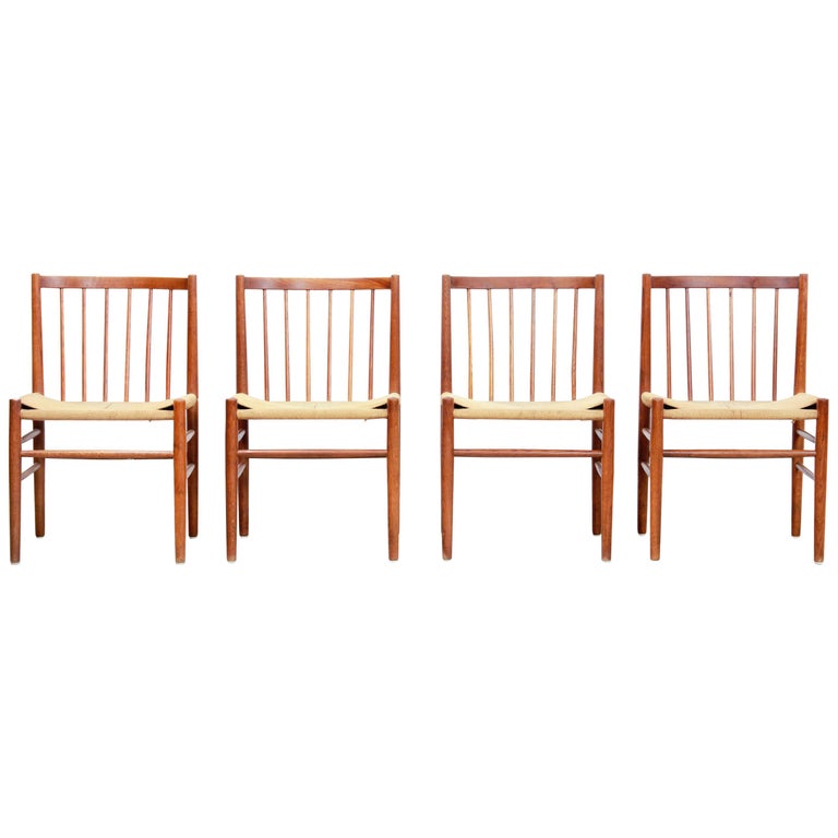 Set of Four Jørgen Baekmark Model J80 Dining Chairs for FDB Møbler, 1960s  at 1stDibs