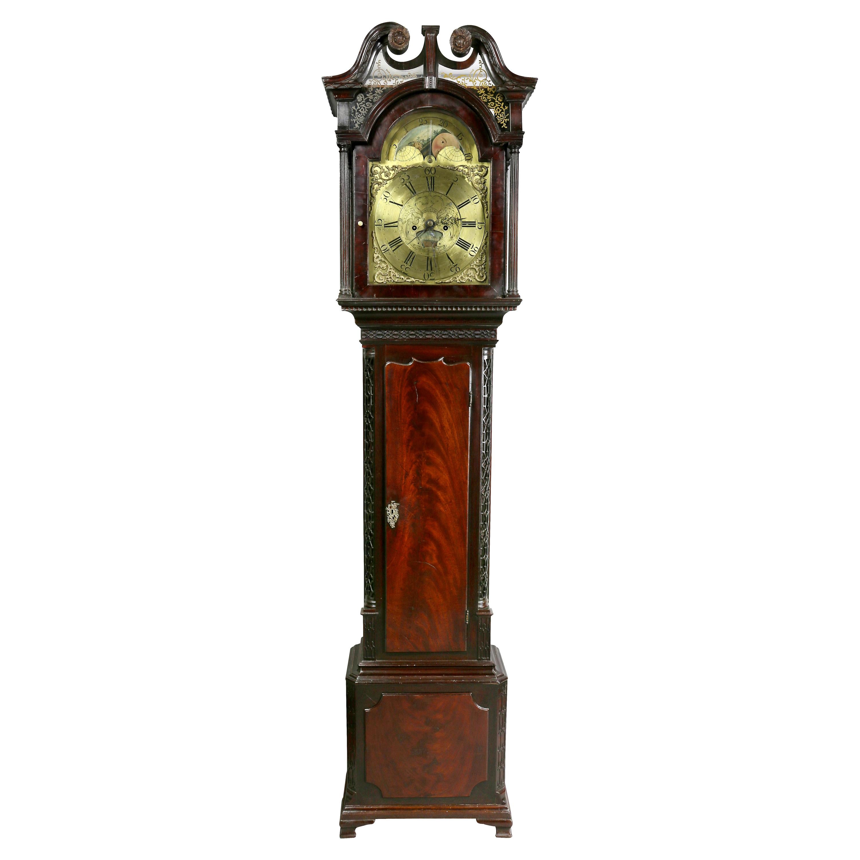 George III Mahogany Longcase Clock by William Taylor of Whitehaven, Cumbria For Sale