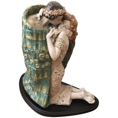 Porcelain Sculpture Titled "the Kiss" by Antonio Ramos for Lladro, Spain, 2001