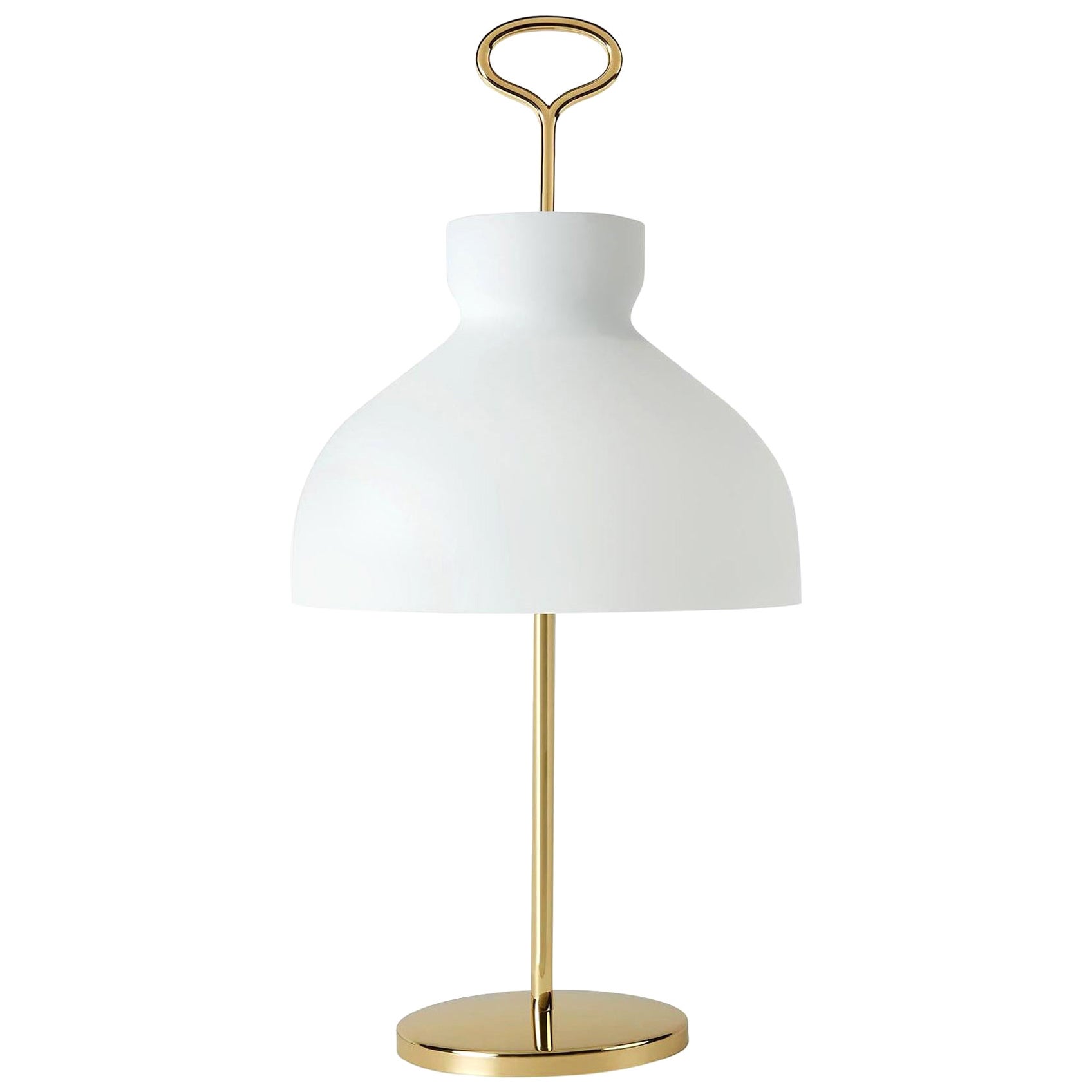 Large Ignazio Gardella 'Arenzano' Table Lamp in Brass and Glass for Tato Italia In New Condition For Sale In Glendale, CA