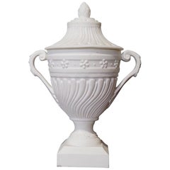 Mennecy Unglazed Porcelain Classical Covered Urn, circa 1765