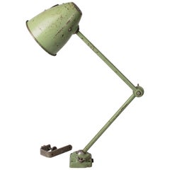 Industrial Midcentury Table Lamp in Green, 1960s
