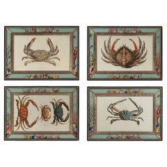 Set of Four Frames, Glass and Silvered Wood, circa 1970, France