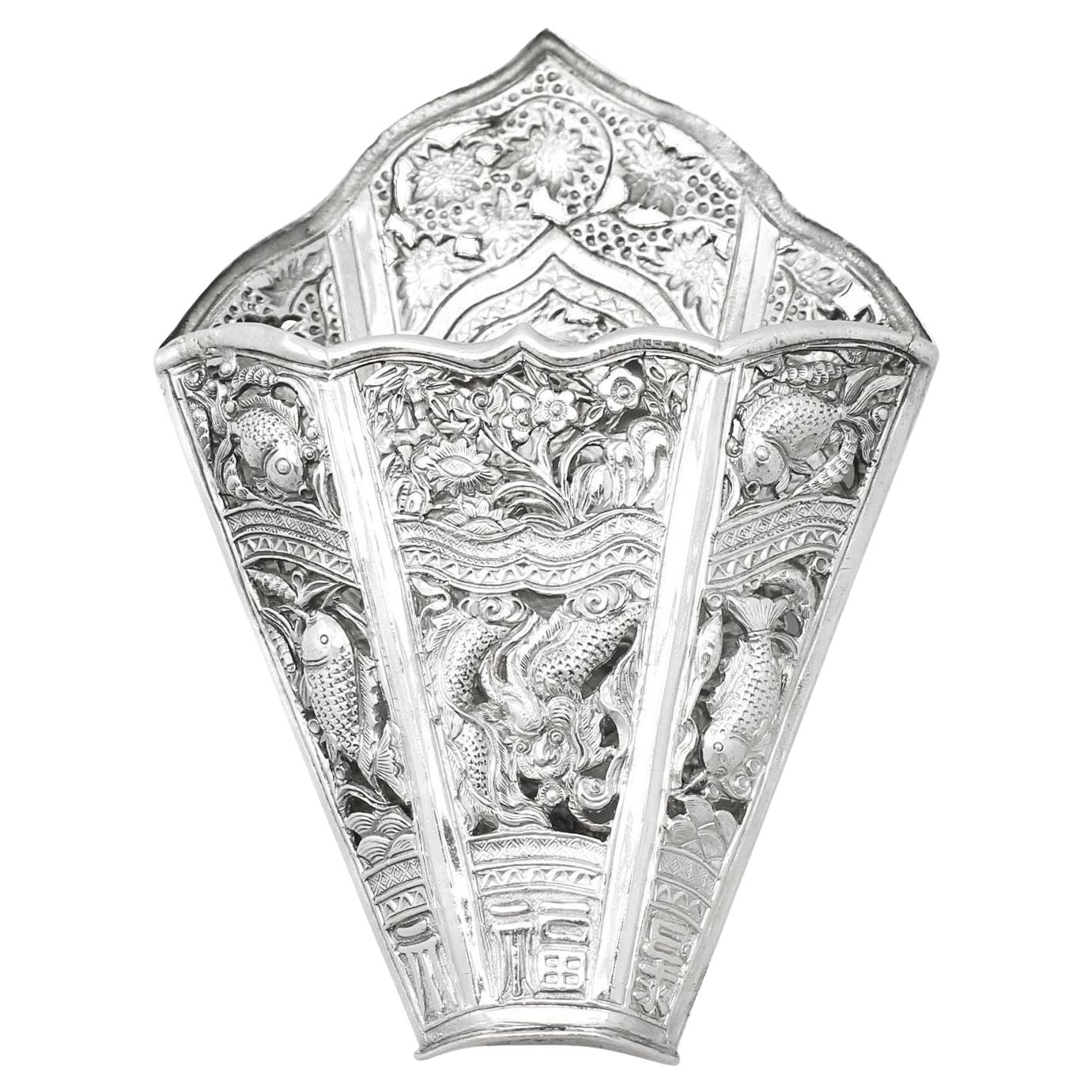 1900s Peranakan Silver Sirih Leaf Holder