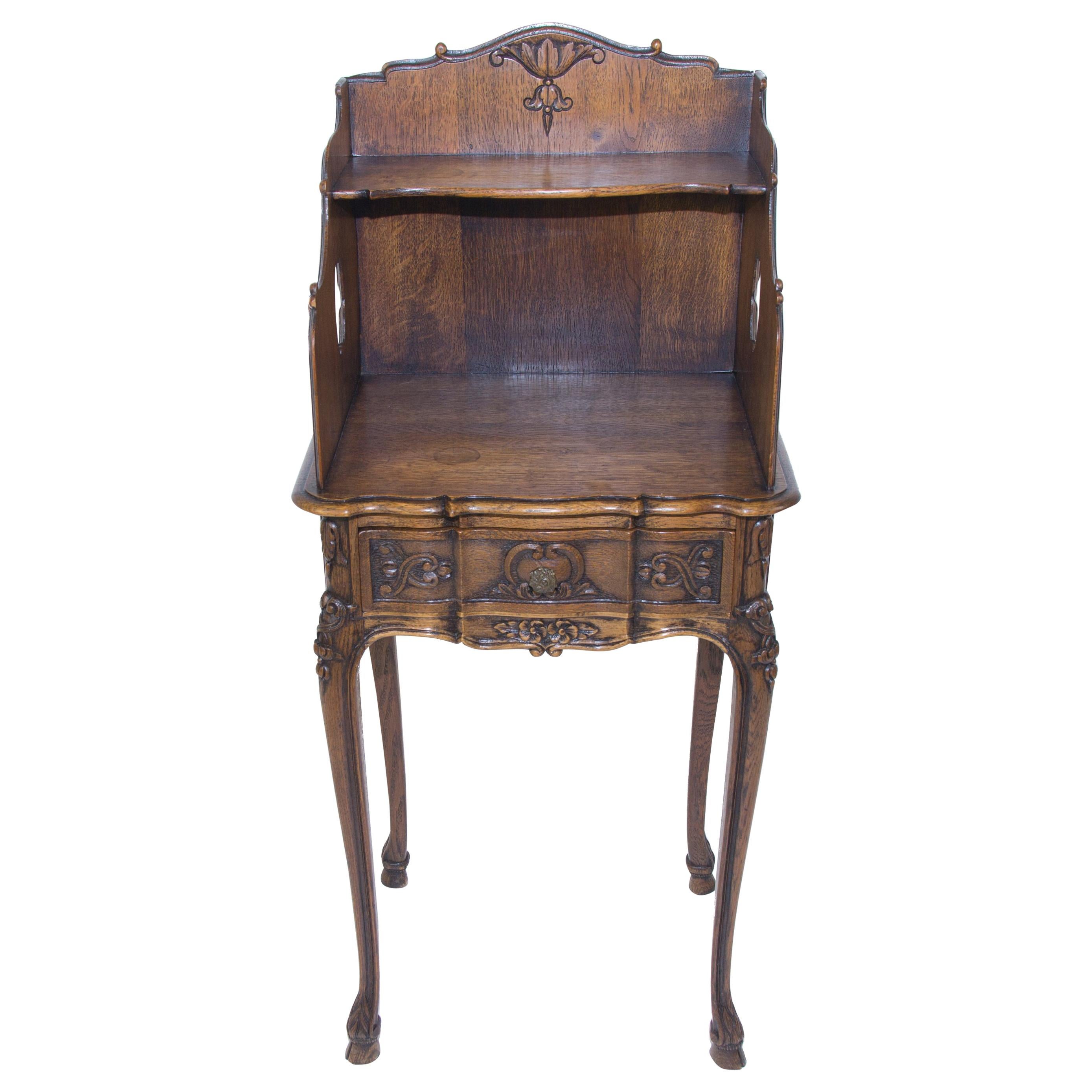 Louis XV Style Okwood Nightstand or Side Table