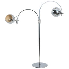 Dutch Chrome Floor Lamp from Gepo, Double Eye-Ball, 1960s