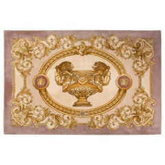 Grand tapis en laine original des années 1980 fabriqué par l'Atelier Versace, Italie