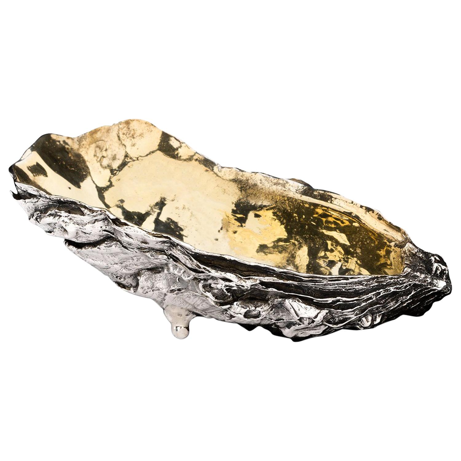 Sterling Silver Oyster Dish For Sale