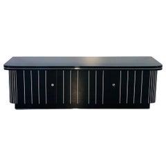 1920s Art Deco Sideboard or Lowboard in High Gloss Black, Design Piece