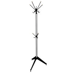 Midcentury Black Metal and Brass Sputnik Style Coat Stand