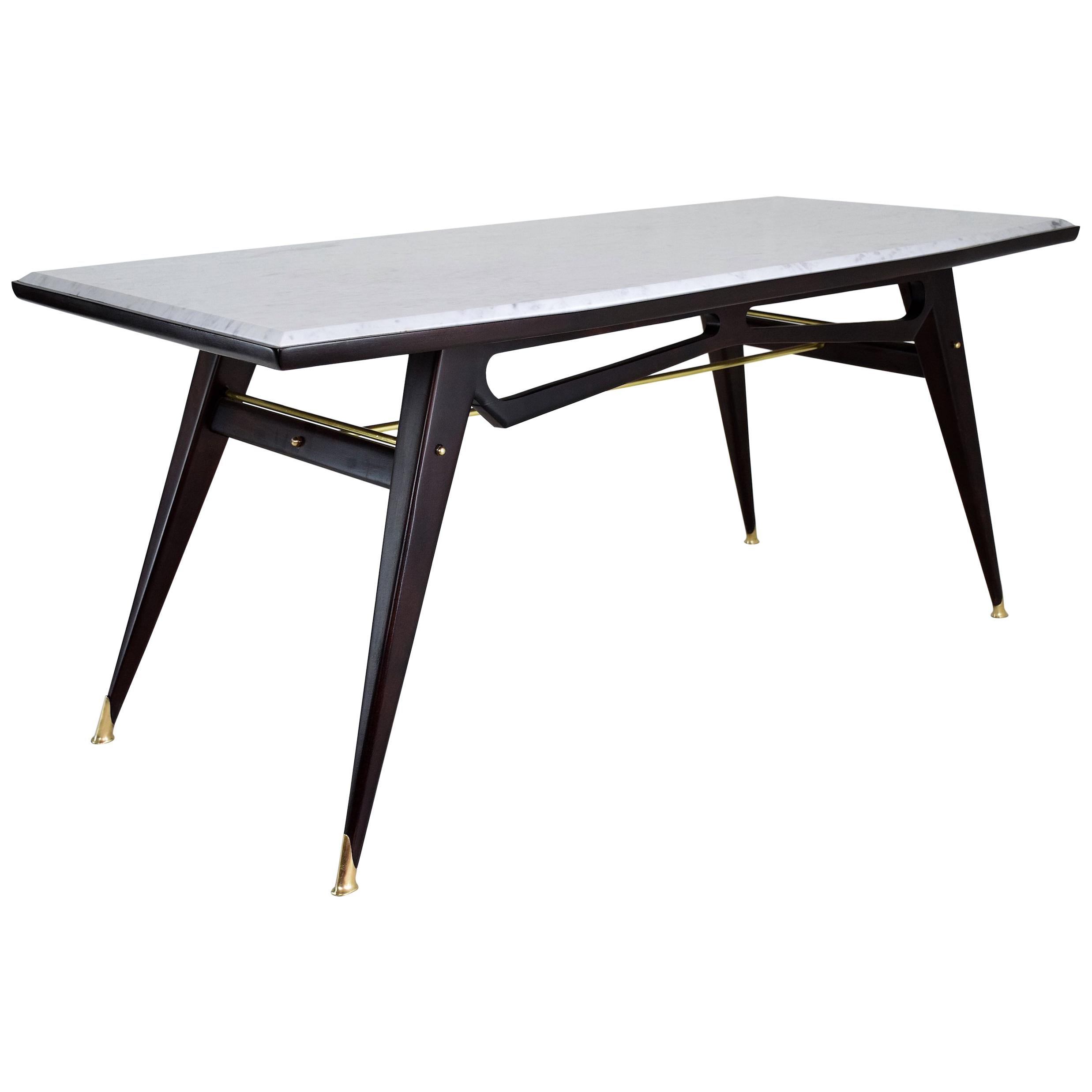 Italian Marble Midcentury Dining Table, 1950s