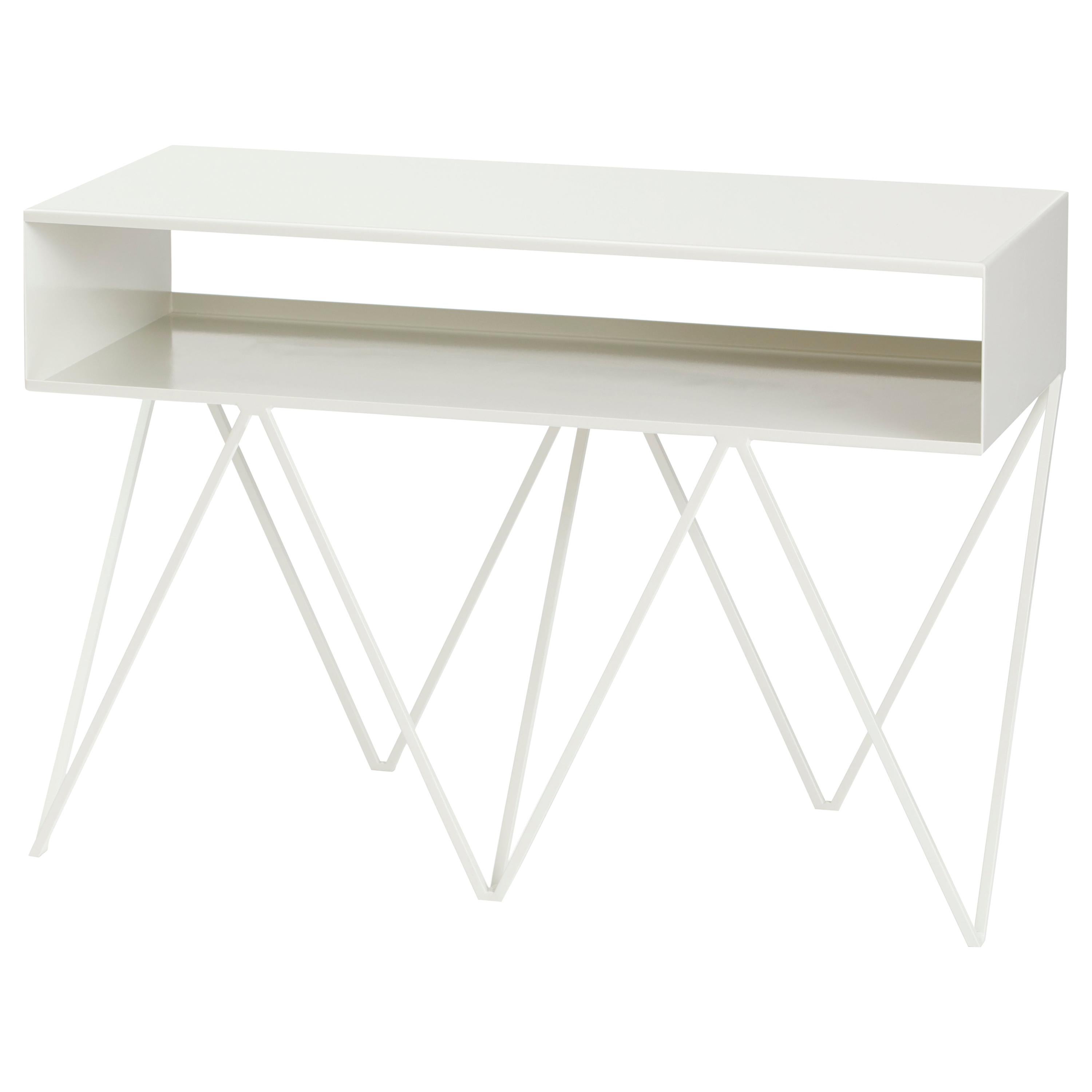 Robot Too White Steel Side Table / Console Table For Sale