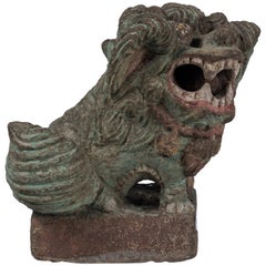 Antique Ancient Pho Dog Sculpture, Chinese Manufacture, 19th Century