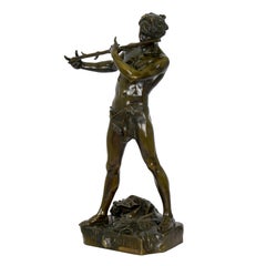 Sculpture française ancienne en bronze "L'Improvisateur" de Felix Charpentier & Colin