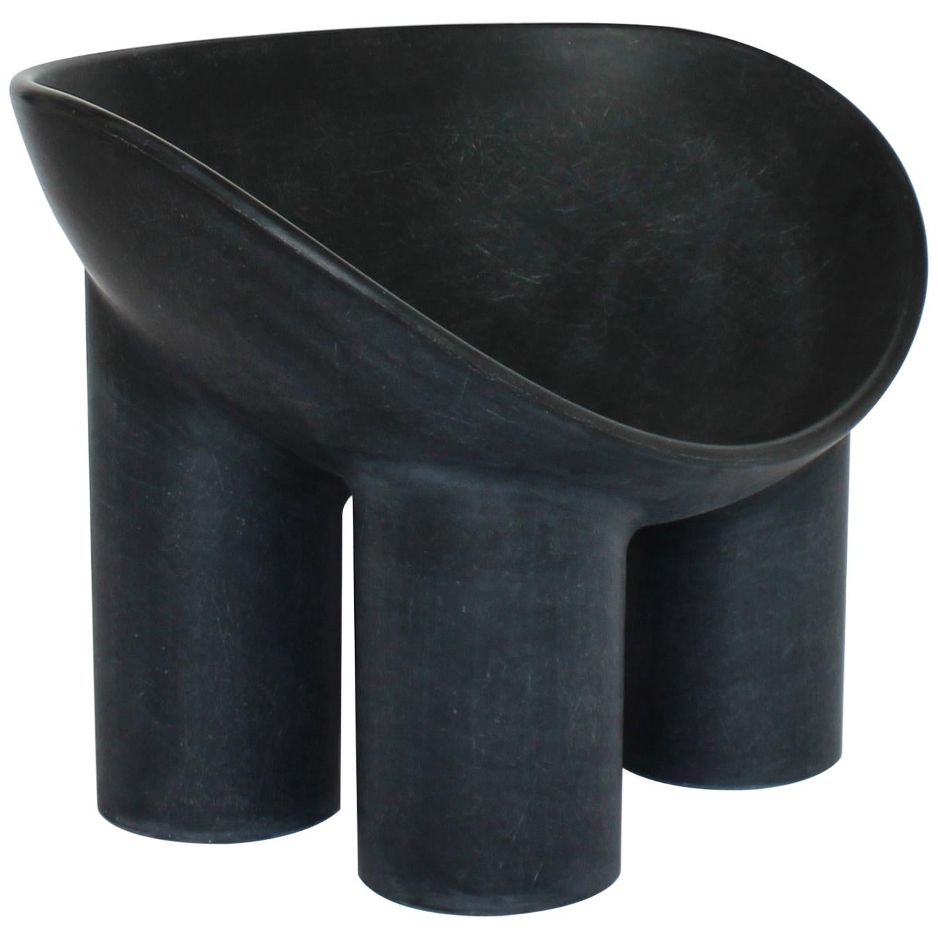 Faye Toogood Contemporary Design Roly-Poly Chair in Charcoal Fibreglass, London For Sale