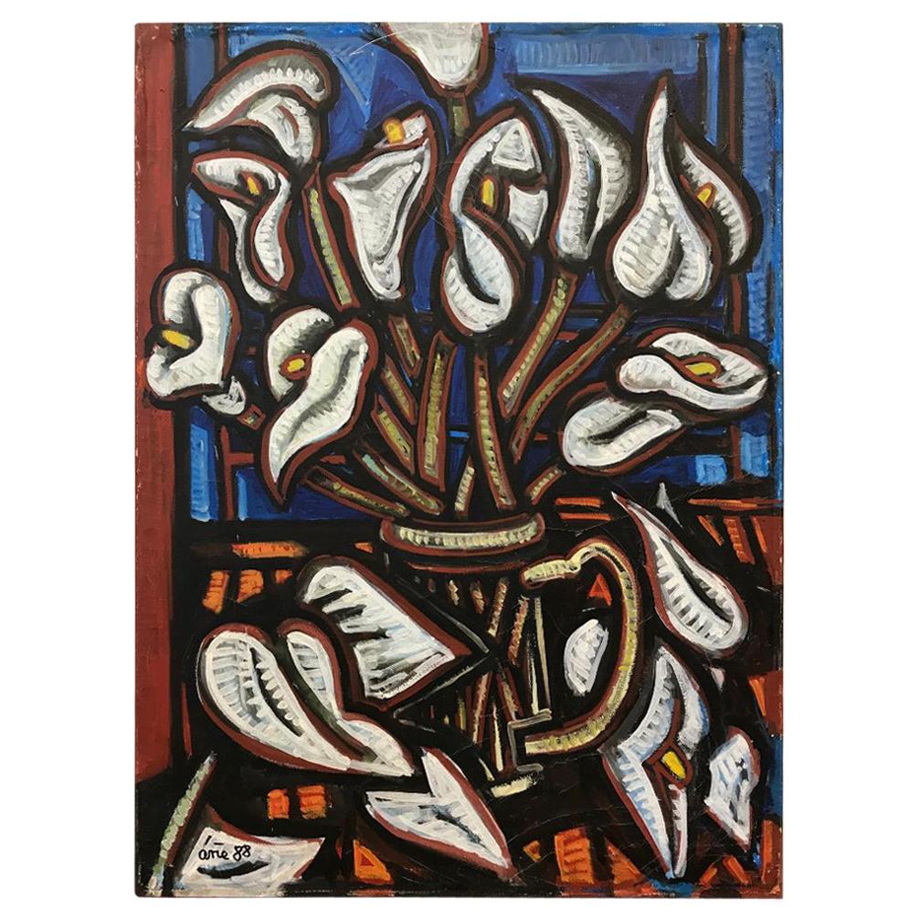 Original Painting by Arie Eckstein, Lilly's, 1988 For Sale