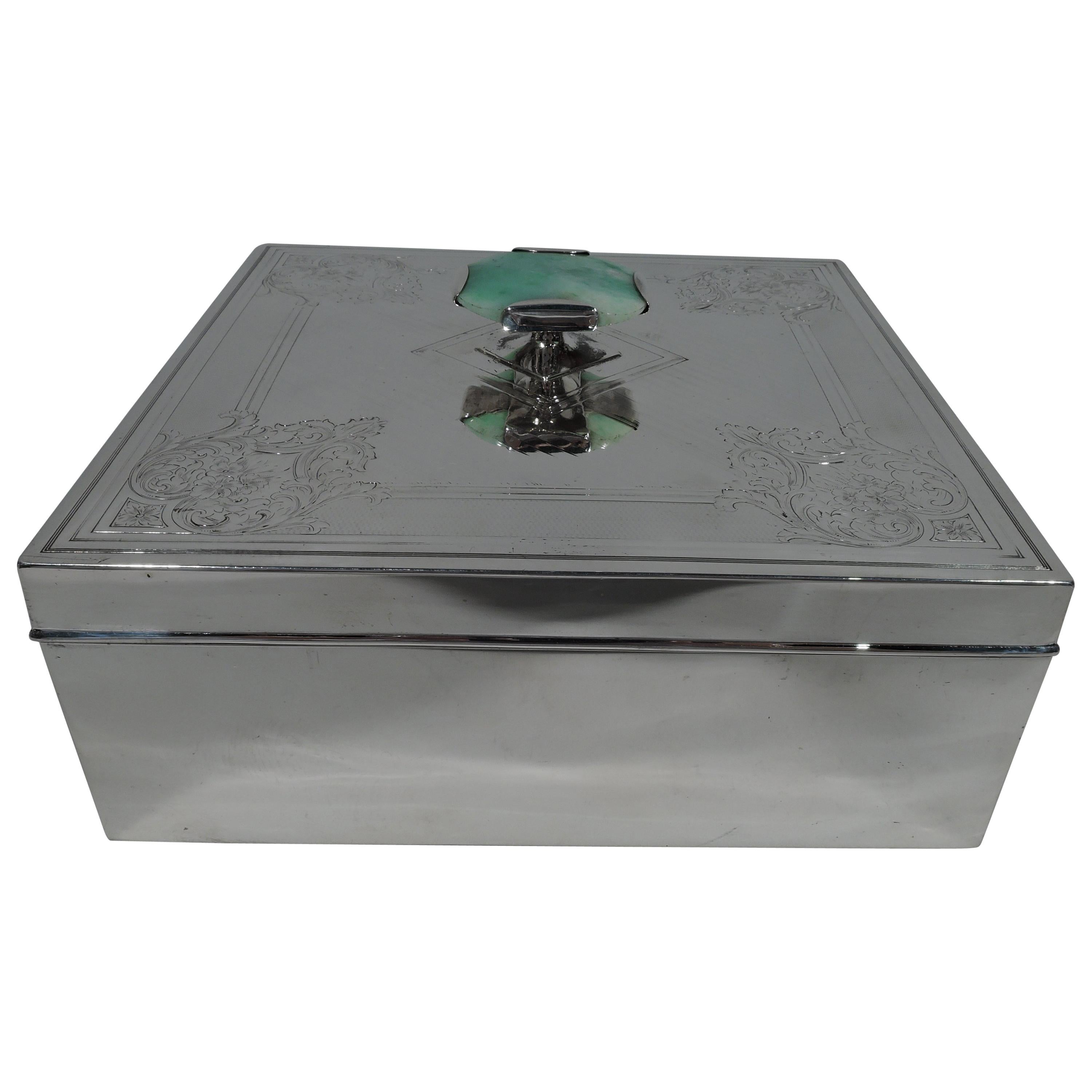 Antique American Edwardian Sterling Silver Keepsake Box