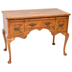 Antique Burr Walnut Writing Table or Dressing Table