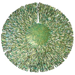 Green and Gold Iron Seaweed Wall Sculpture FINAL CLEARANCE SALE
