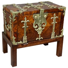 William and Mary Kingwood and Brass Mounted Coffer Fort