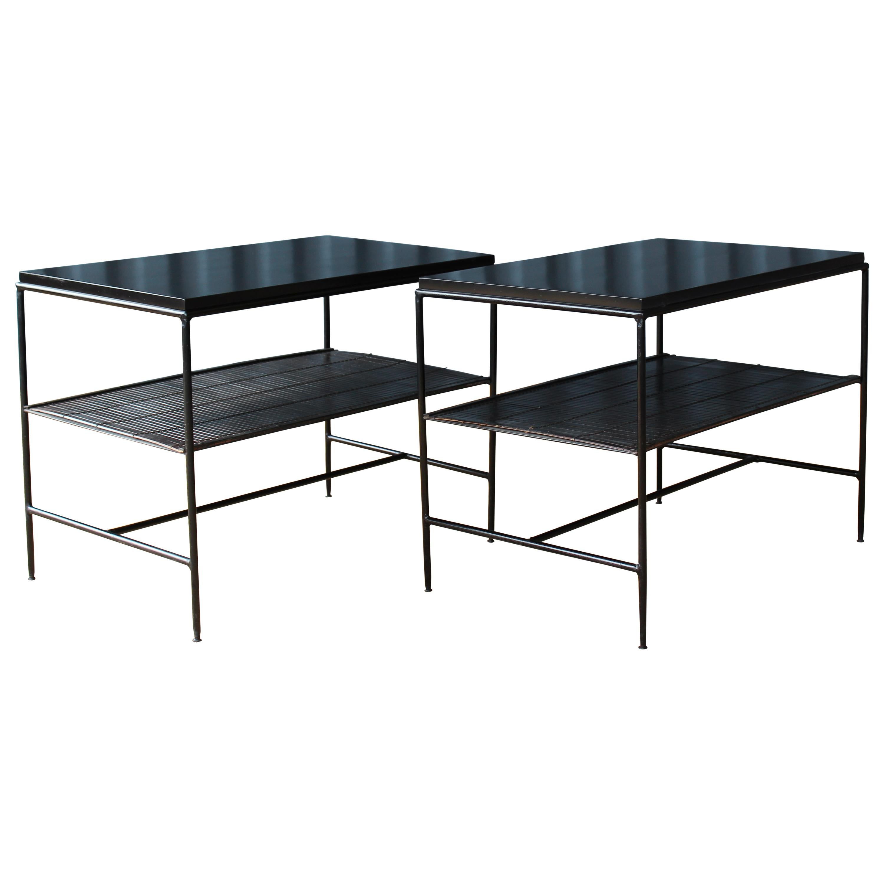 Pair of Paul McCobb Planner Group Iron Side Tables, U.S.A, 1950s