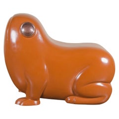 Frog Seat, Mila Lacquer by Robert Kuo, Hand Repousse, Limited Edition