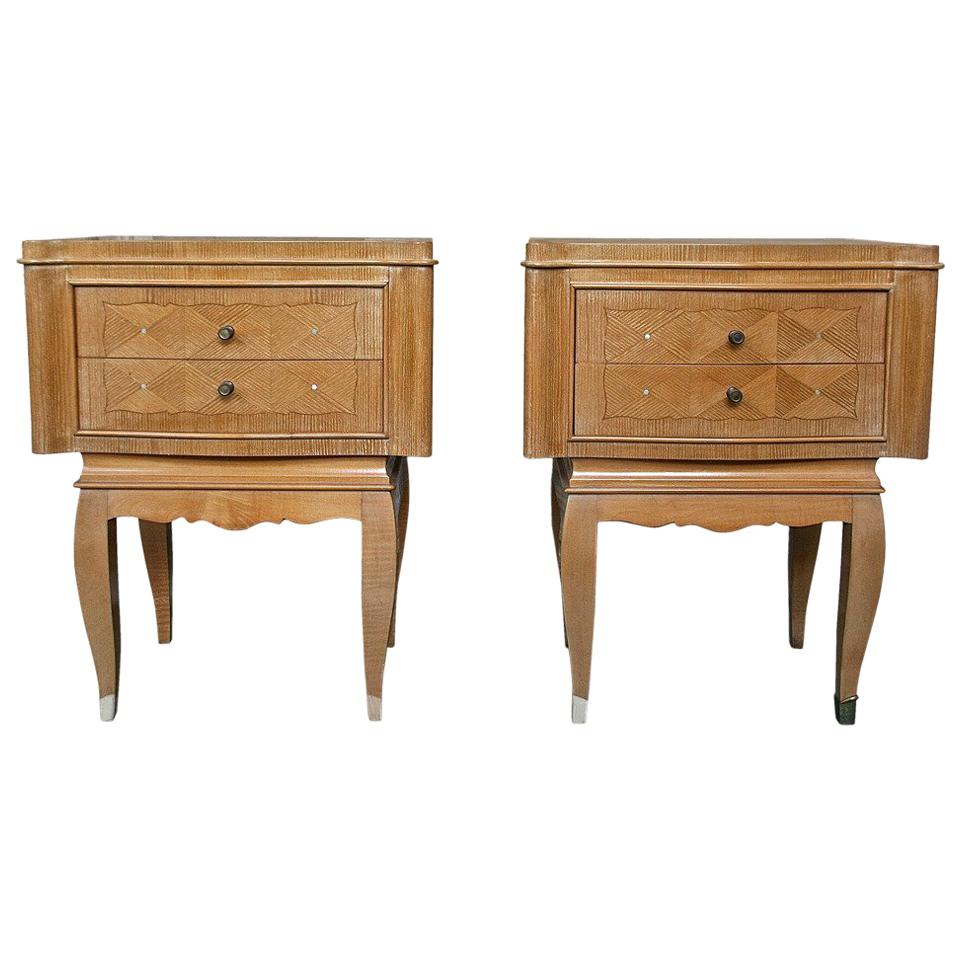 Pair of French 1940s Night Tables