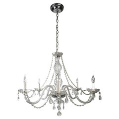 Crystal 5-Arm Chandelier with Roping