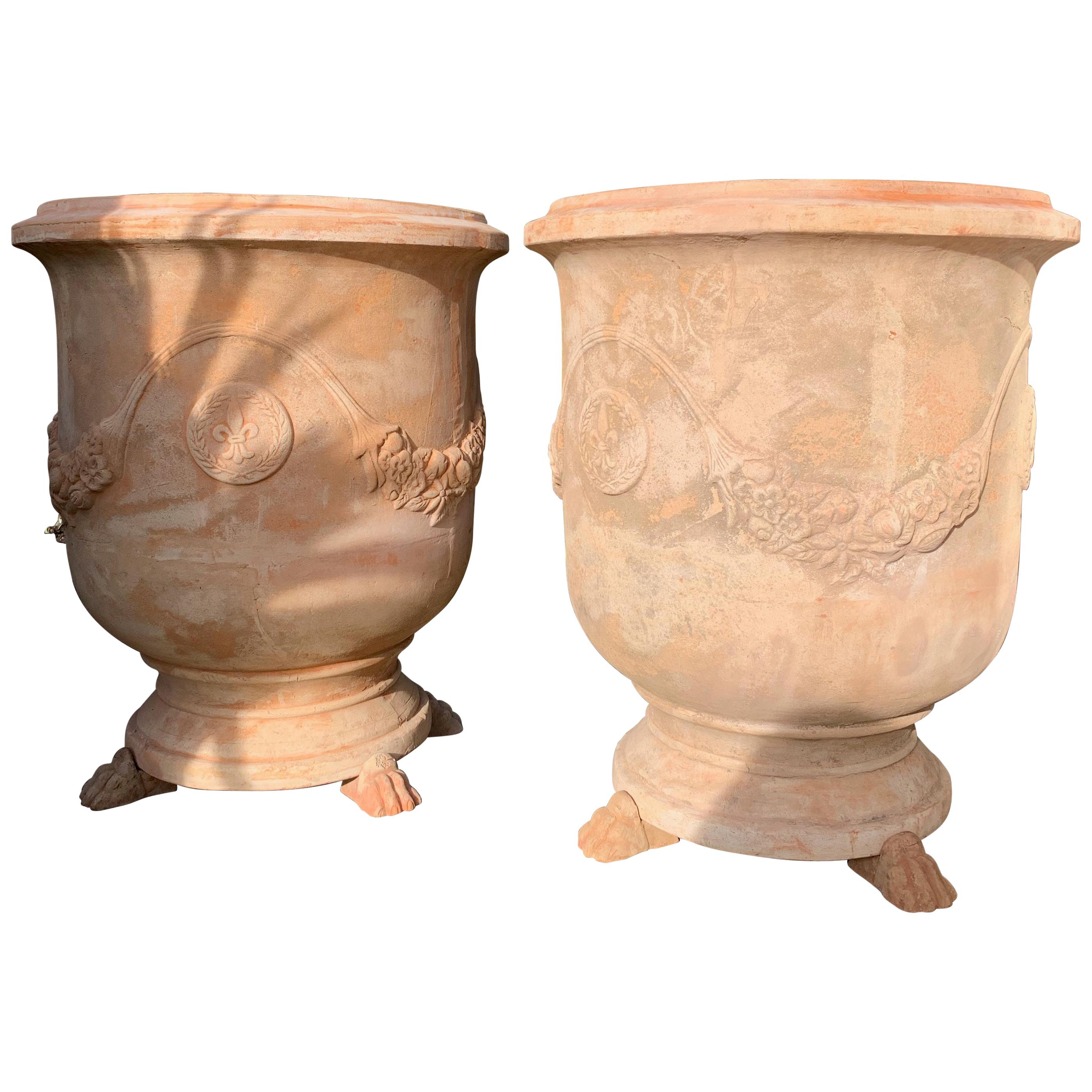 20th Century Large Handmade Terracotta Pots from Tuscany For Sale