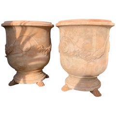 Vintage 20th Century Large Handmade Terracotta Pots from Tuscany