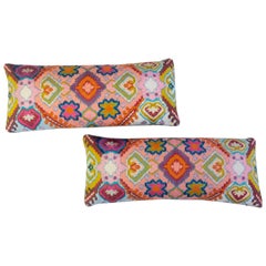 Colorful Geometric Embroidered Lumbar Pillows