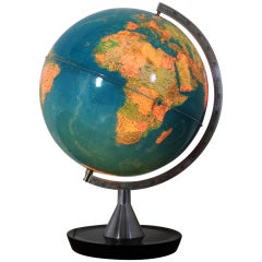 Midcentury Illuminated Globe, 1970s