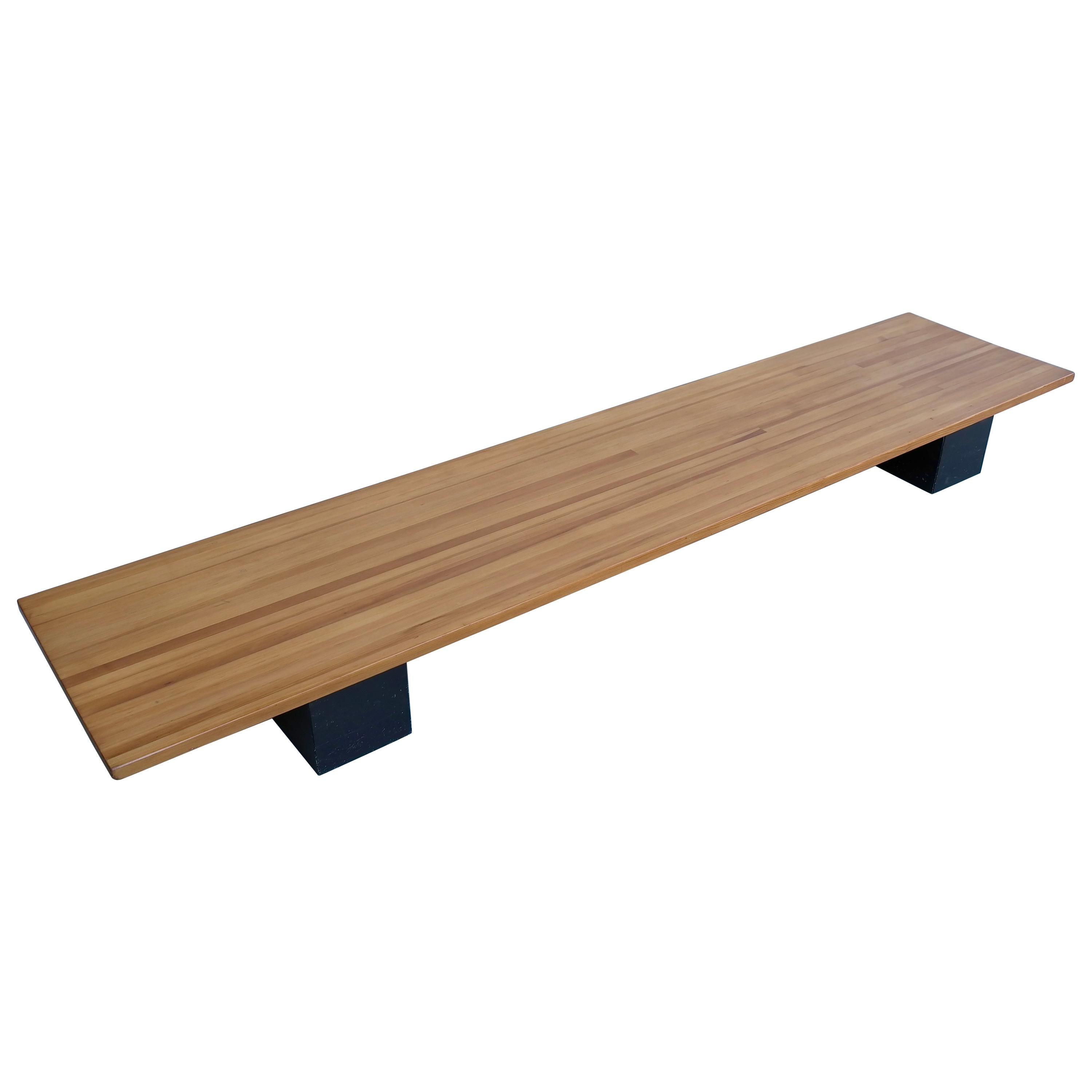 Large Low Pine Coffee Table by Ilmari Tapiovaara for Laukaan Pu, Finland, 1950s For Sale