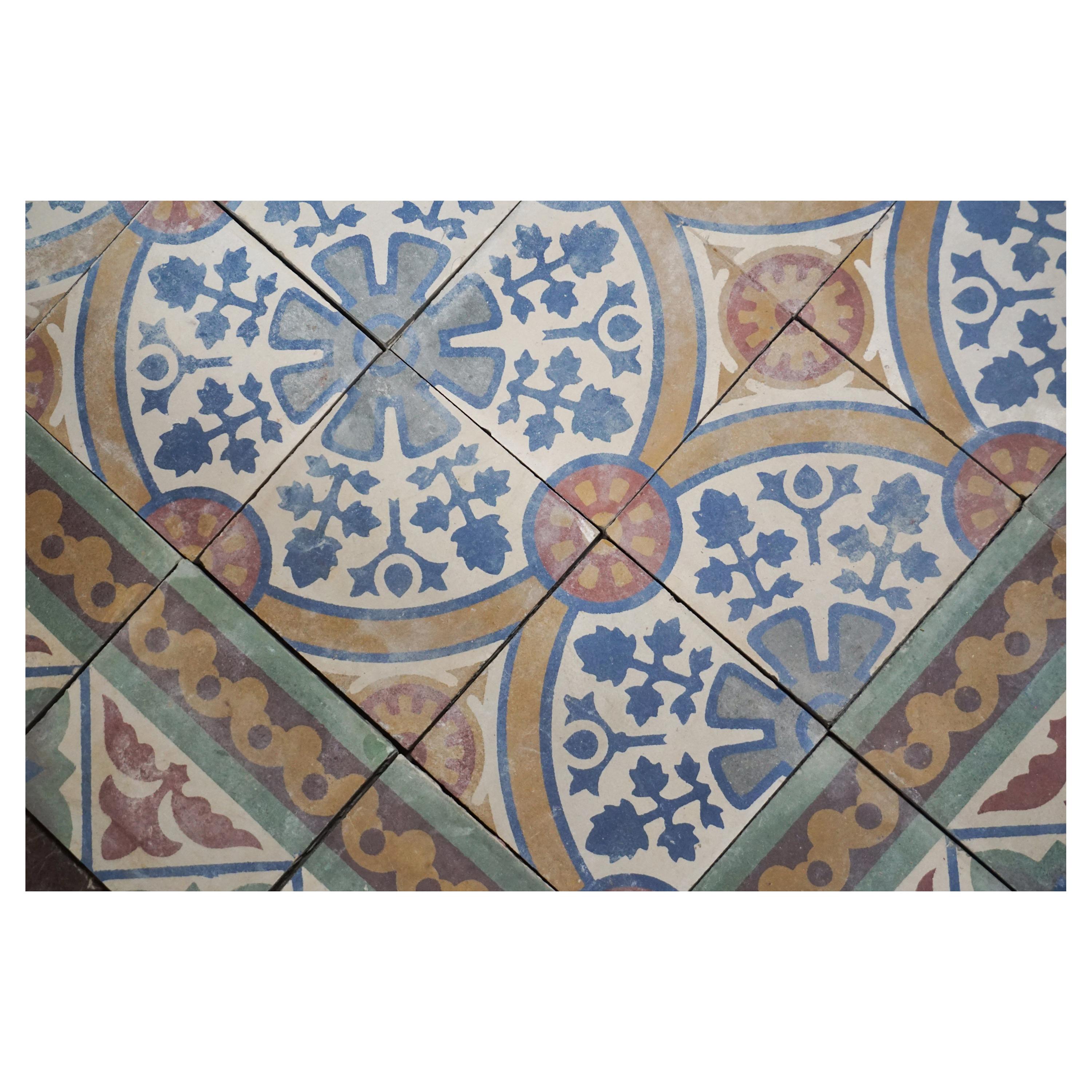 Reclaimed French Tiles, circa 1900