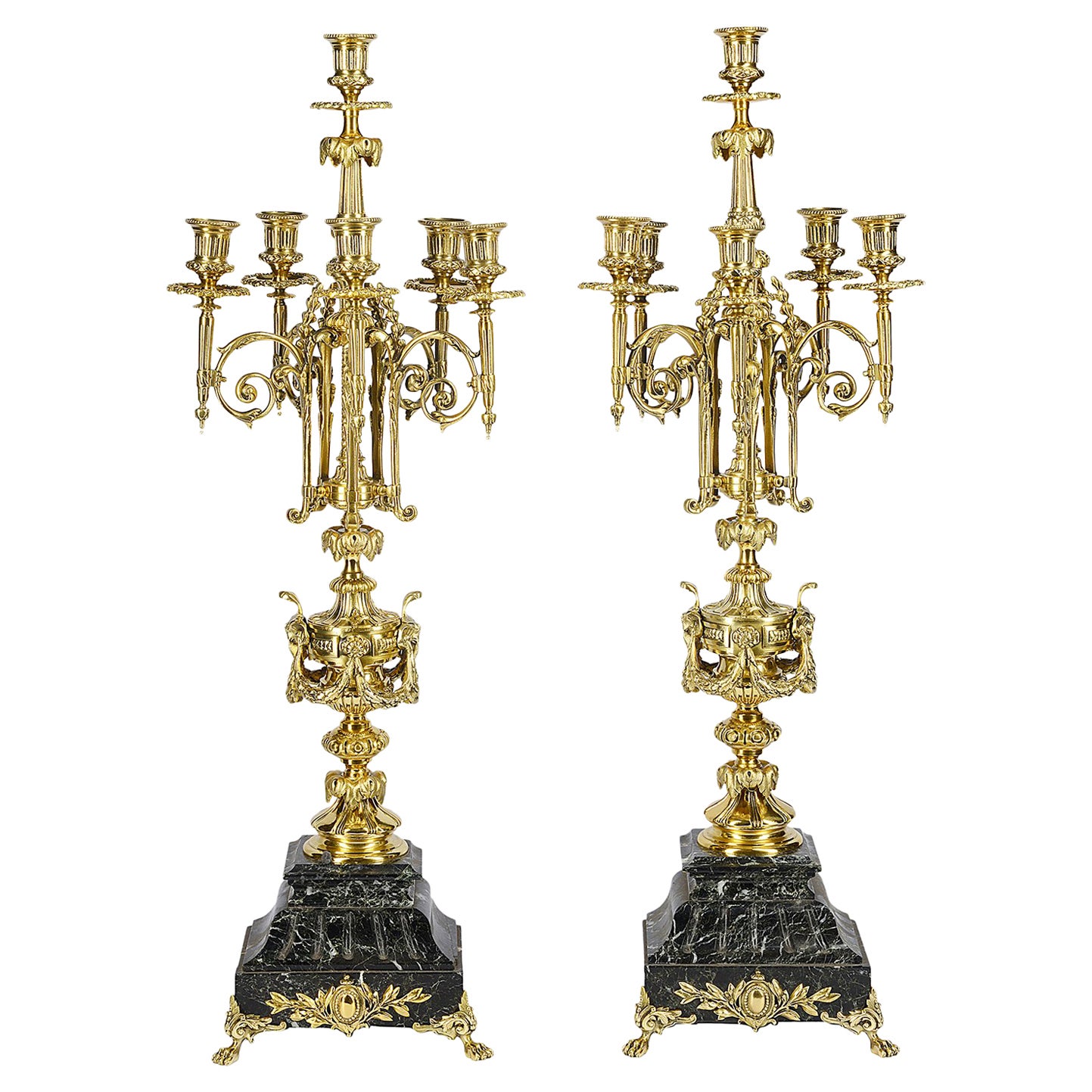 French Crystal Candelabras, Pair For Sale at 1stDibs