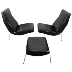 Retro Three Piece Italian "Dolphin" Lounge Suite by Ernesto Carboni for Arflex