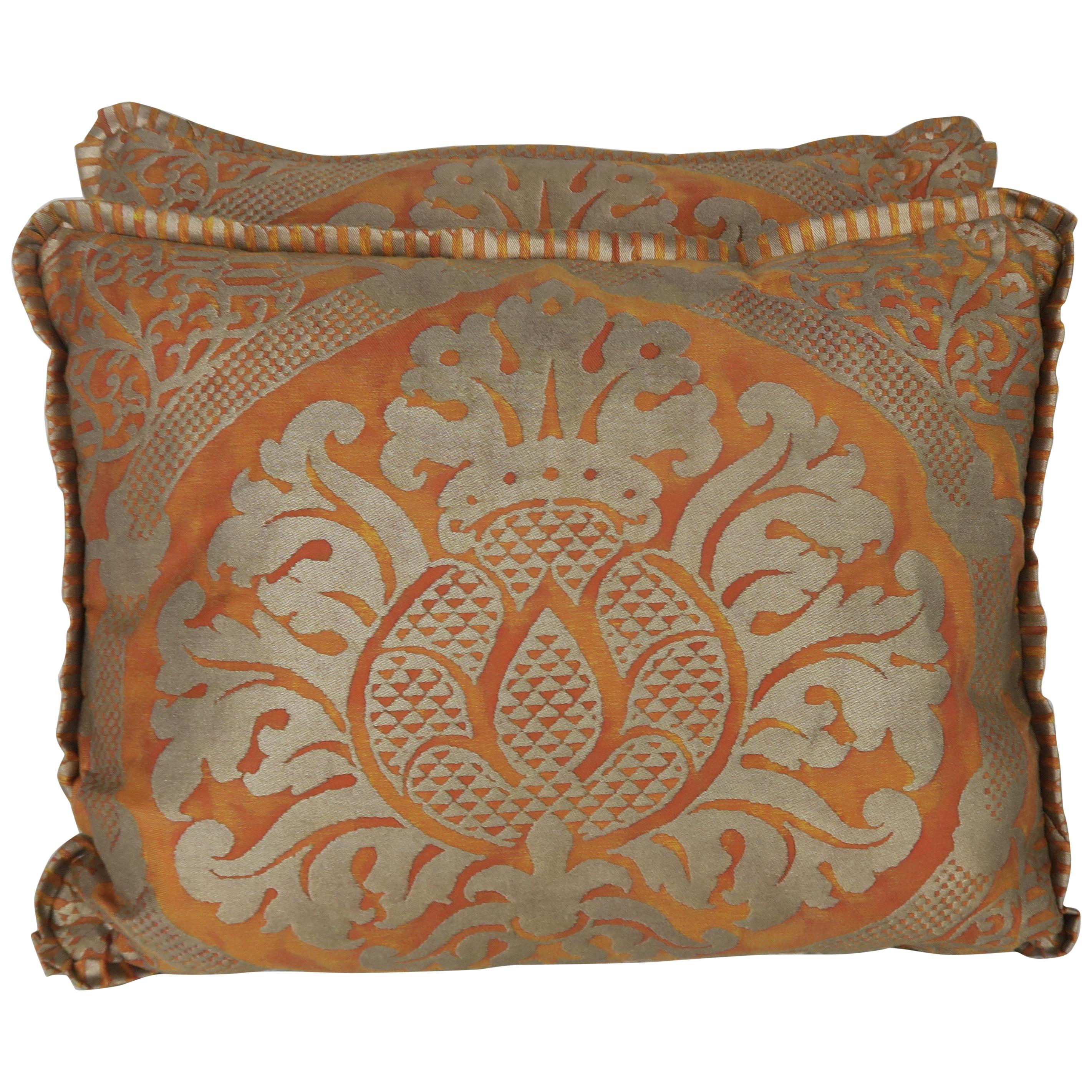 Pair of Italian Fortuny Accent Pillows