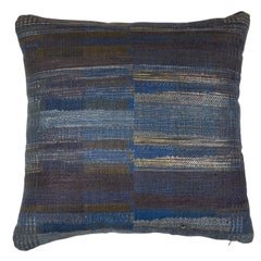 Indian Handwoven Pillow Midnight Stripes