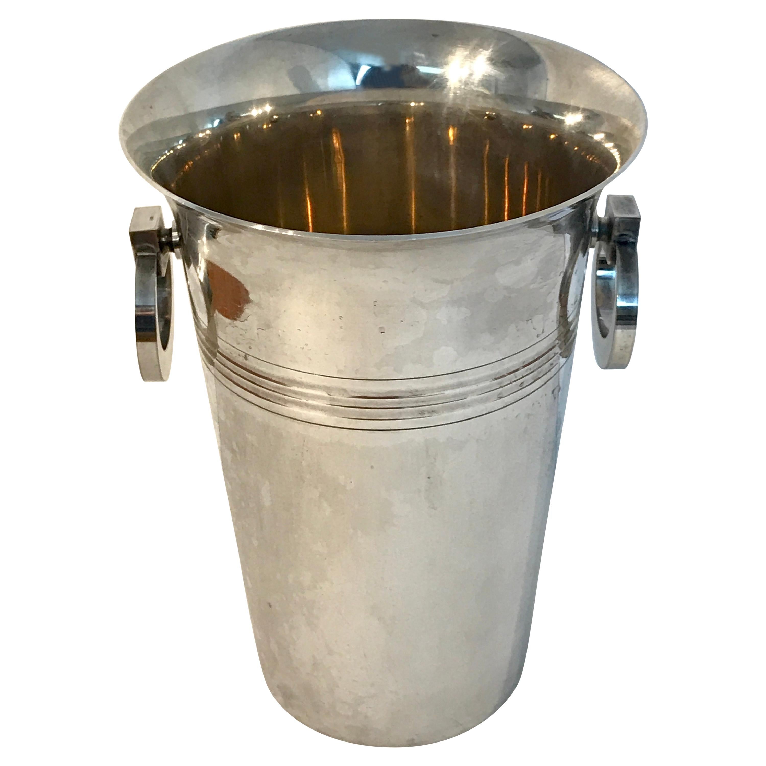 French Art Deco Silver Plated Champagne Bucket