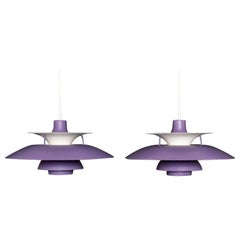 Vintage Purple Poul Henningsen PH 5 Pendant Lamps by Louis Poulsen, Denmark