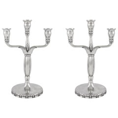 Pair of Very Rare Georg Jensen Candelabra 161