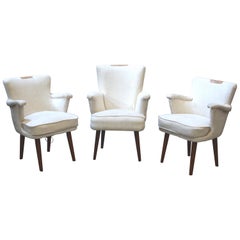 Used Gustavo Pulitzer Set of 3 Dining Armchairs from MV Augustus Ocean Liner, 1952