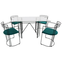 Mid- Century Modern Minimalist Design Dining Room Set, 1970s